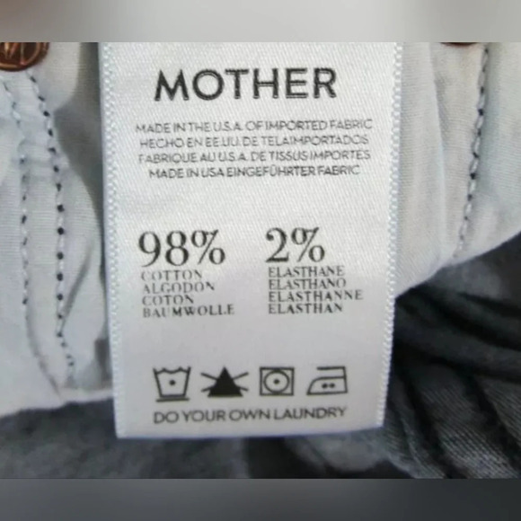 Mother The Looker in Rebel in Silk Size 27 Art to wear Artsy Abstract skinny Euc - Picture 7 of 7